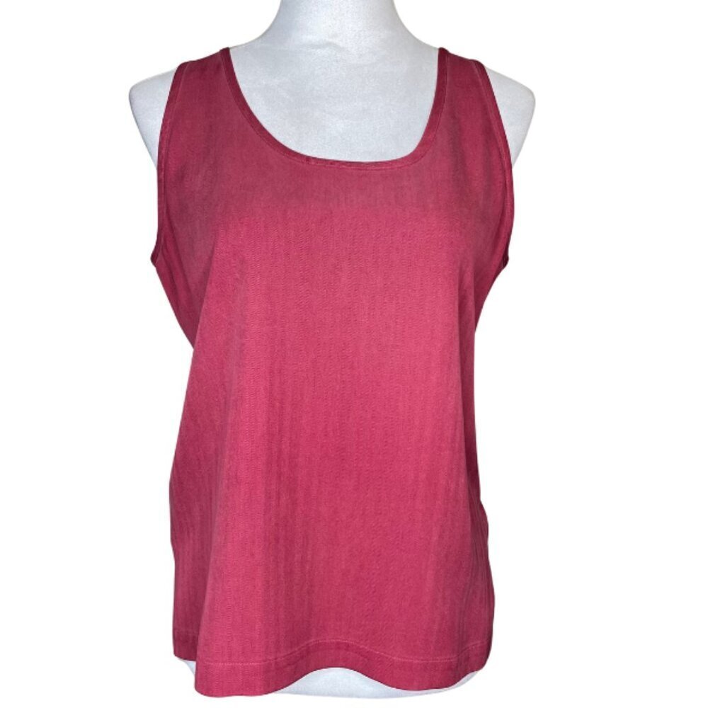 Tommy Bahama 100% Silk Raspberry Pink Chevron Weave Tank Top - Size M - Picture 2 of 9